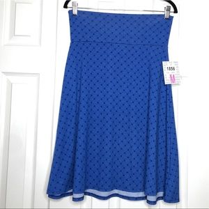 LuLaRoe Azure Skirt - Blue Geometric - Size M NWT